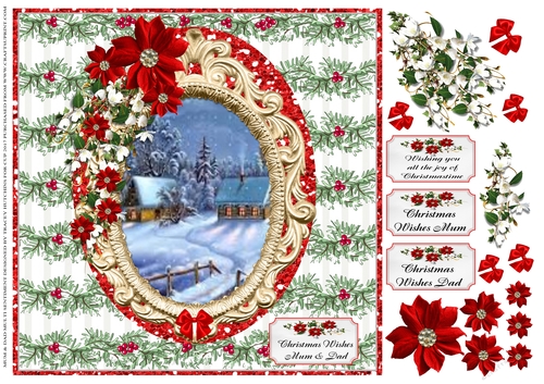 MUM,DAD,MUM & DAD CHRISTMAS MULTI SENTIMENT