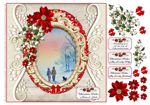 WIFE,HUSBAND,MUM & DAD CHRISTMAS MULTI SENTIMENT CHRISTMAS SCENE1