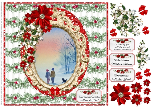 MUM & DAD CHRISTMAS MULTI SENTIMENT CHRISTMAS SCENE 3