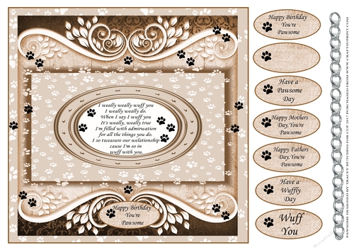 FUNNY CUTE VERSE,CARD FROM THE DOG BIRTHDAY AND NUMEROUS OTHER SENTIMENTS