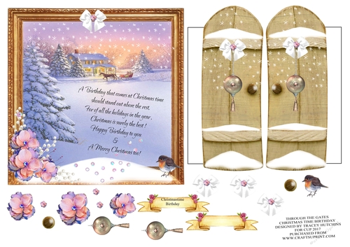 THROUGH THE GARDEN GATES CHRISTMAS BIRTHDAY UNISEX 6x6