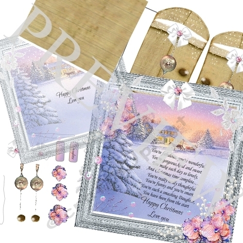 8x8 CHRISTMAS THROUGH THE GATES DAUGHTER MINI KIT 