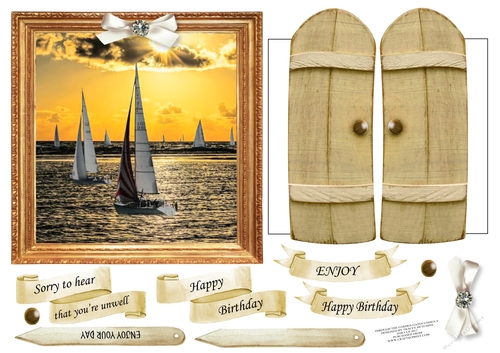 6x6 THROUGH THE GARDEN GATES SAILING MULTI USE GET WELL BIRTHDAY ETC 6x6 UNISEX 9