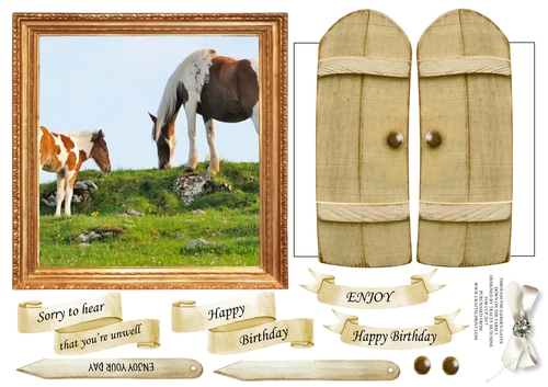 THROUGH GARDEN GATES  MULTI USE GET WELL BIRTHDAY ETC 6x6 DOWN ON THE FARM 3