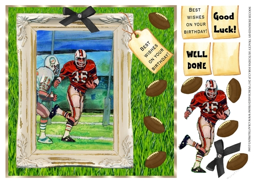 SOCCER BIRTHDAY AND MULTI SENTIMENT CARD FRONT FOOTBALL 