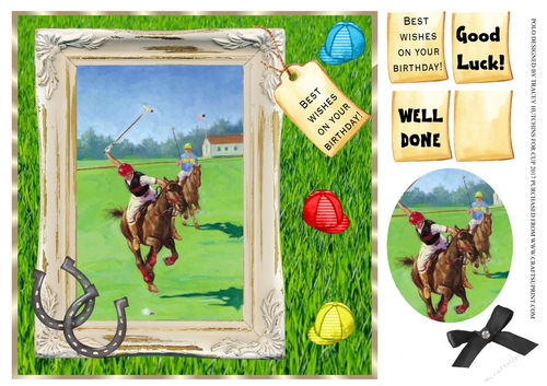 POLO BIRTHDAY AND MULTI SENTIMENT CARD FRONT FOOTBALL