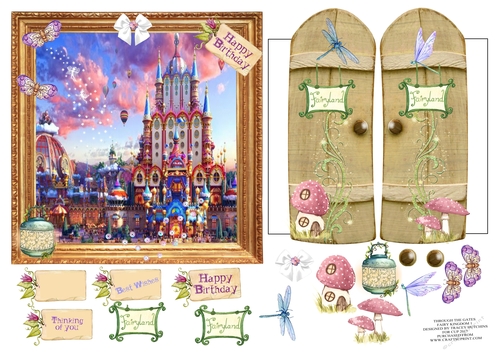 THROUGH GARDEN GATES  FAIRY KINGDOM 1 MULTI USE 6x6