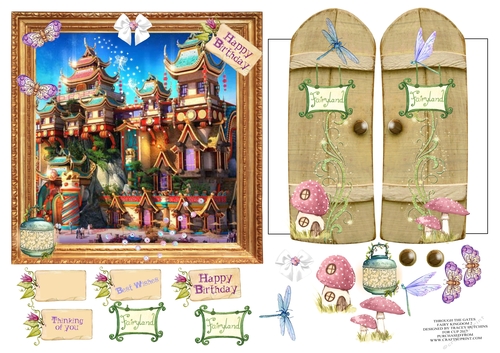 THROUGH GARDEN GATES  FAIRY KINGDOM 2 MULTI USE 6x6