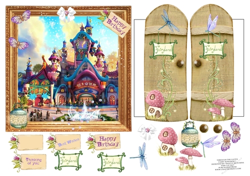 THROUGH GARDEN GATES  FAIRY KINGDOM 3 MULTI USE 6x6