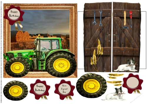 THROUGH THE BARN DOORS  MULTI USE 6x6 HARVEST TIME FARMER