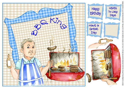 BBQ KING BIRTHDAY RETIREMENT LAZY DAYS 8X8