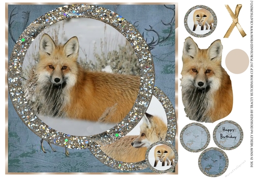 FOX IN SNOW MEDLEY 8X8 UNIVERSAL
