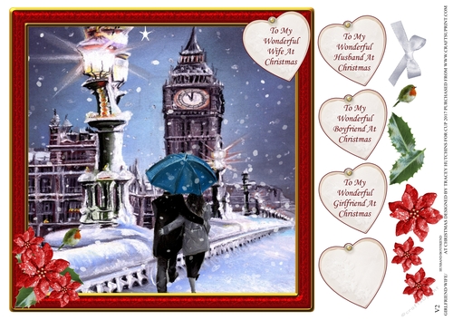 HUSBAND BOYFRIEND WIFE GIRLFRIEND CHRISTMAS 8X8