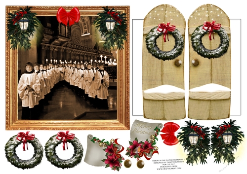 THROUGH THE GATES 6X6 CHRISTMAS CHOIRBOYS 2 SEPIA