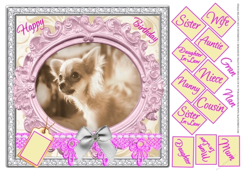 FEMALE RELATIVES CHRISTMAS NAN MUM SISTER AUNT DAUGHTER ETC 2 CHIHUAHUA