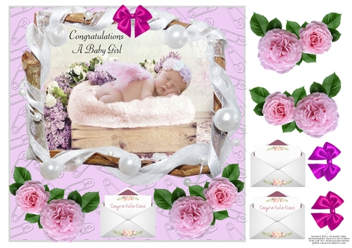 NEW BABY GIRL BASKET FULL OF BABY