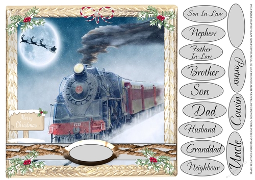 MALE RELATIVES CHRISTMAS STEAM TRAIN