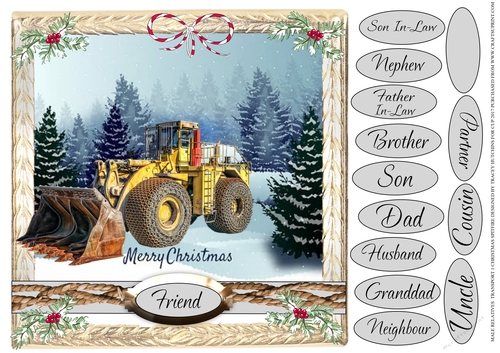 MALE RELATIVES CHRISTMAS JCB DIGGER