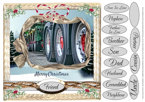 MALE RELATIVES CHRISTMAS HGV LORRY