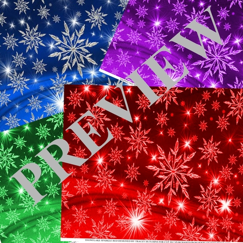 SNOWFLAKE SPARKLE MINI KIT  BLUE GREEN RED & PURPLE