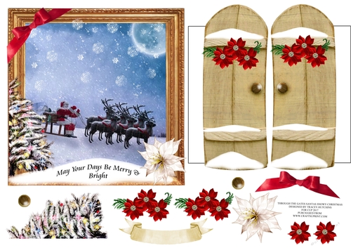 THROUGH THE GATES SANTAS SNOWY CHRISTMAS 6x6