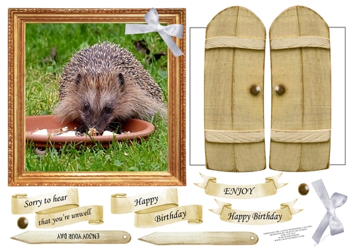 THROUGH THE GARDEN GATES 6x6 SPIKEY VISITOR