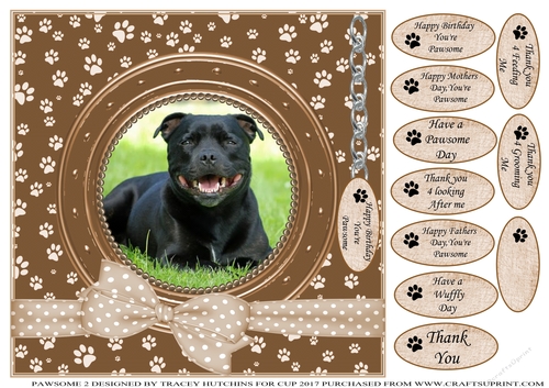 BLACK STAFFY THANK YOU AND VARIOUS OTHER SENTIMENTS