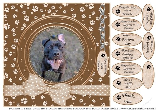 BRINDLE  STAFFY THANK YOU AND VARIOUS OTHER SENTIMENTS