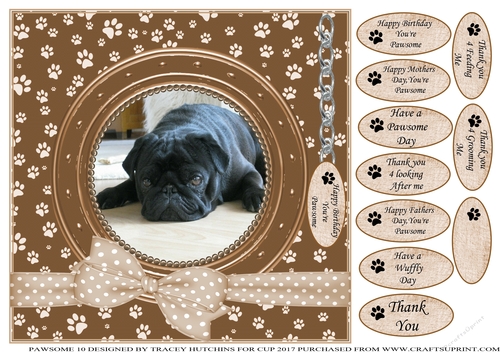 BLACK PUG THANK YOU AND VARIOUS OTHER SENTIMENTS