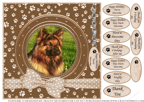 GERMAN SHEPHERD THANK YOU AND VARIOUS OTHER SENTIMENTS