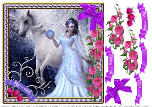FOREST FAIRY BIRTHDAY 2 WITH SELECTION OF BIRTHDAY & BLANK BANNERS