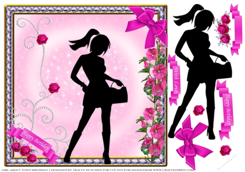 GIRL ABOUT TOWN BIRTHDAY 2 WITH SELECTION OF BIRTHDAY & BLANK BANNERS
