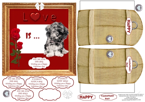 THROUGH THE GATES  6x6 VALENTINES DAY LOVE IS YOU ME & THE DOG/S 3