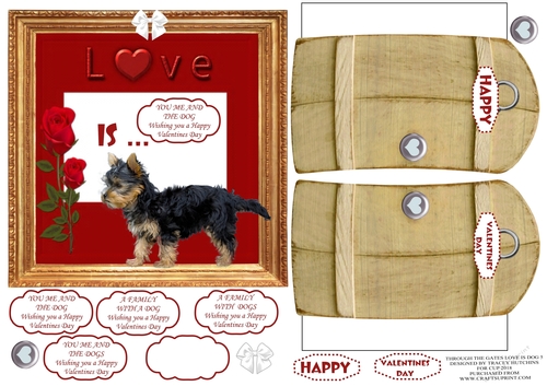 THROUGH THE GATES  6x6 VALENTINES DAY LOVE IS YOU ME & THE DOG/S 5
