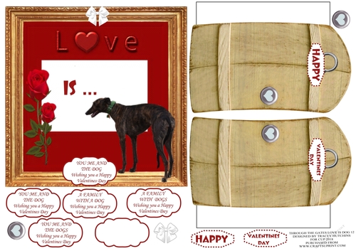 THROUGH THE GATES 6X6 VALENTINES LOVE IS ME YOU AND THE DOG 12