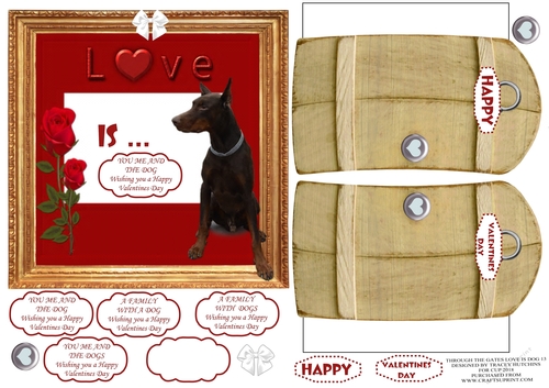 THROUGH THE GATES 6X6 VALENTINES LOVE IS ME YOU AND THE DOG 13