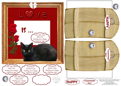 THROUGH THE GATES 6X6 VALENTINES LOVE IS ME YOU AND THE CAT/S 2