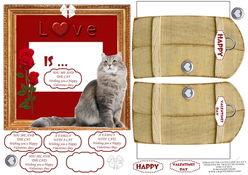 THROUGH THE GATES 6X6 VALENTINES LOVE IS ME YOU AND THE CAT/S 3