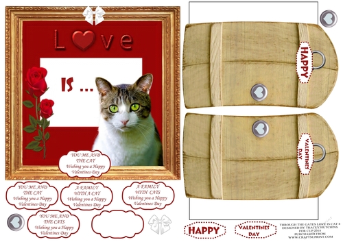THROUGH THE GATES 6X6 VALENTINES LOVE IS ME YOU AND THE CAT/S 4
