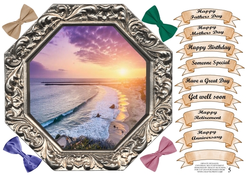 ORNATE HEXAGON MULTI SENTIMENT & OCASIONS 5