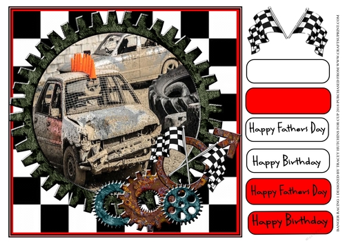 BANGER RACING FATHERS DAY/BIRTHDAY