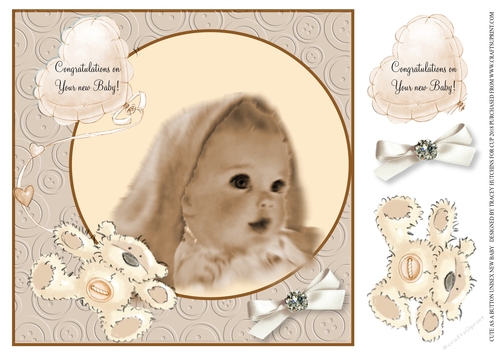 CUTE AS A BUTTON NEW BABY UNISEX