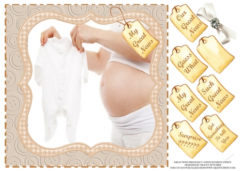 PREGNANCY ANNOUNCEMENT 8X8 UNISEX 2