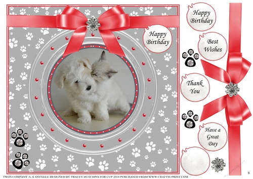 TWOS COMPANY  3s A SNUGGLE MULTI SENTIMENT 8 INK SAVING