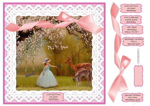 SPECIAL LITTLE GIRLS BIRTHDAY WITH SELECTION OF SENTIMENTS