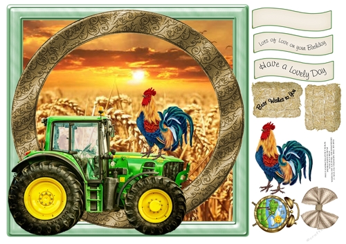 TOP OF THE MORNING TO YOU FARMING THEMED SHEET 2