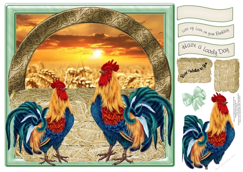 TOP OF THE MORNING TO YOU FARMING THEMED SHEET 1 with bow