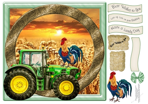 TOP OF THE MORNING TO YOU FARMING THEMED SHEET 2 with bow