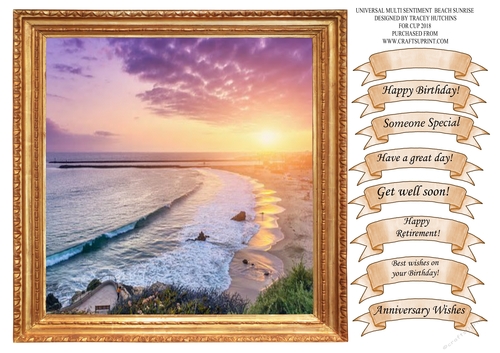 UNISEX UNIVERSAL SCENIC  SHEET 1 WITH SELECTION OF SENTIMENTS
