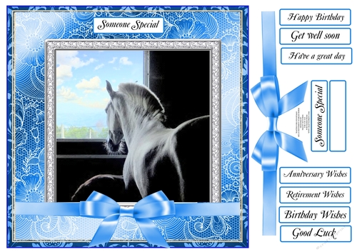 WAITING FOR MY HUMAN  MULTI SENTIMENTS STABLED HORSE